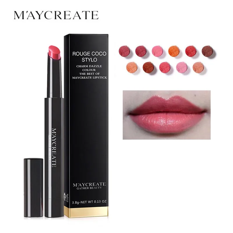 MayCreat помада сексуальная стойкая водостойкая с цветами матовые карандаши