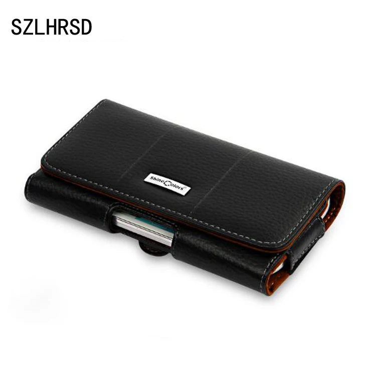 SZLHRSD Retro Genuine Leather Waist Belt Clip Pouch Cover For Nubia Z17 miniS/ Alcatel CameoX Case Phone Bag for Honor 6C Pro | Мобильные
