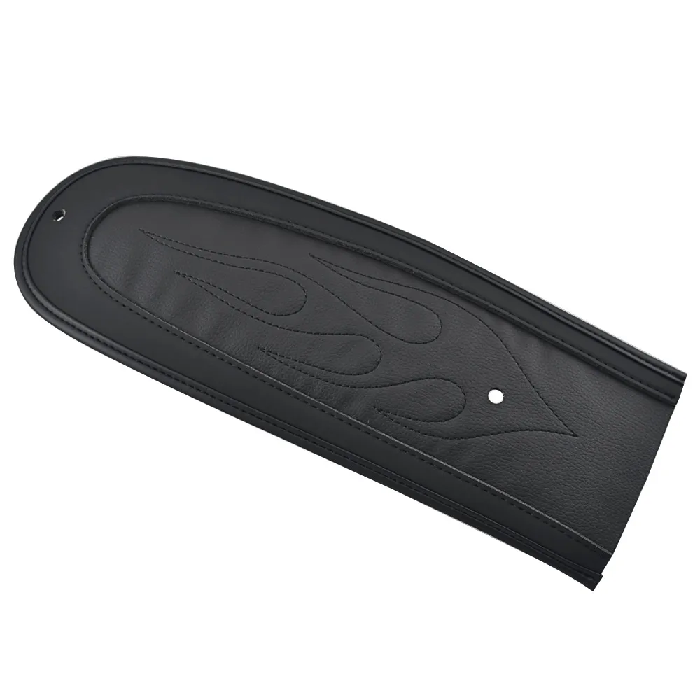 Черное заднее крыло мотоцикла Bib Skin w/ Flame Stitch подходит для Harley Dyna Fat Bob Street Super Glide Wide