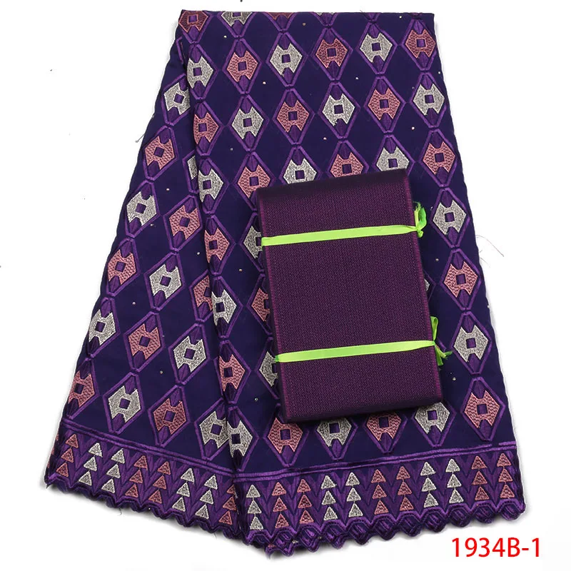 Модная Африканская Хлопковая кружевная ткань с вышивкой синего цвета в