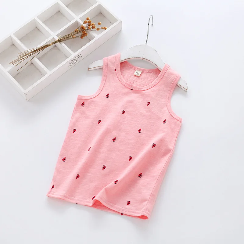 Летняя футболка для мальчиков и девочек 2020 г. Детская жилетка из чистого хлопка с