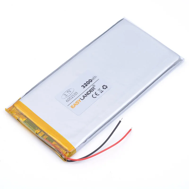 6052103 3.7V 3200mAh Lithium Polymer Rechargeable Battery  For Tablet Pc ,DIY Power mobile Power bank PAD DVD,