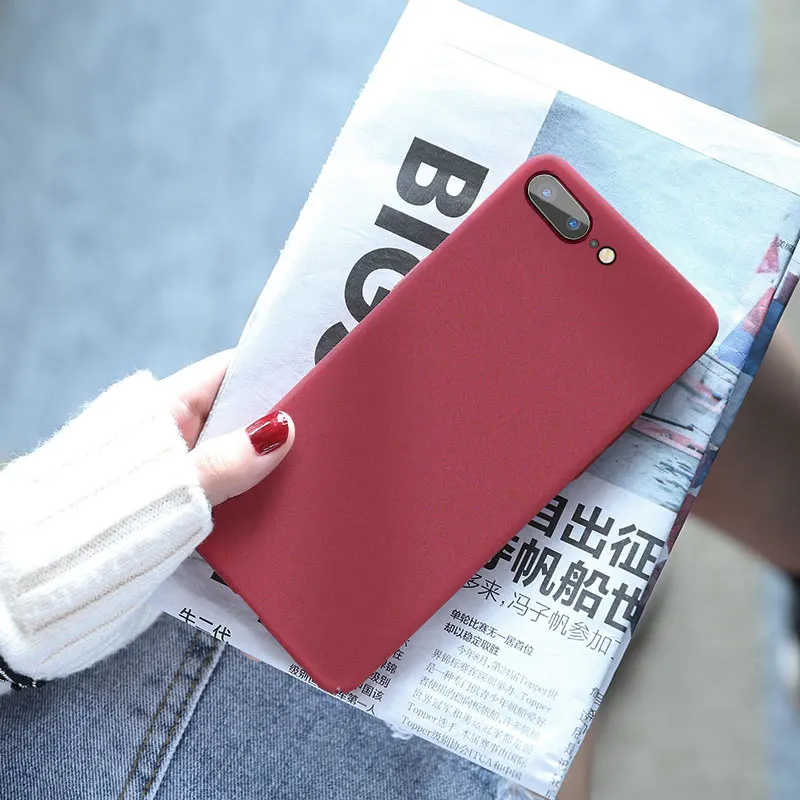 Чехол Pintop для iphone 6 7 8 простой чехол телефона жесткие чехлы ПК тонкий матовый 6s plus X