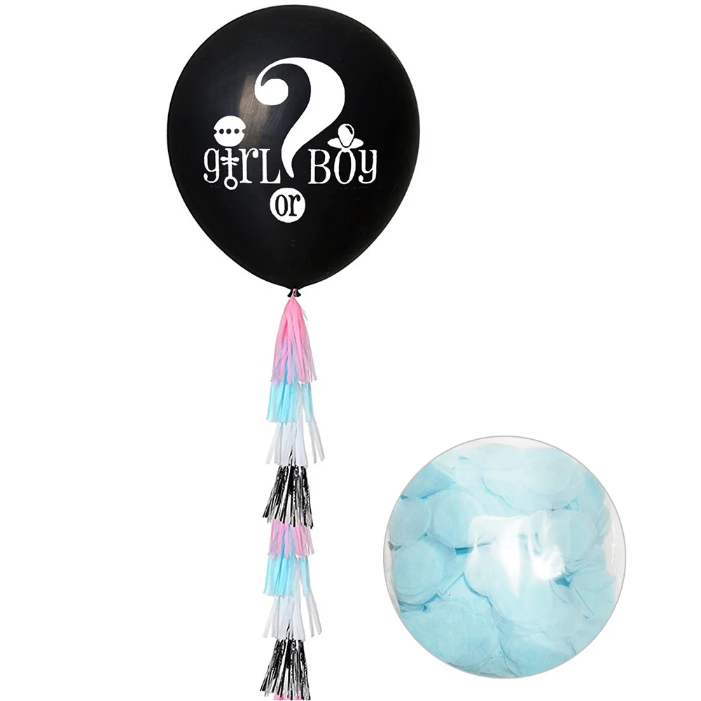 Decorations Balloon Confetti 36inch Set Reusable Boy Or Girl Cute Baby Shower Birthday Photo Props Supplies Gender Reveal Kit | Дом и сад