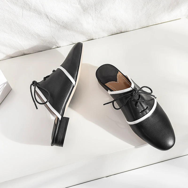 Luxury Fashion Women Mules Lady Slippers Black Satin Slip on Pointed Toe Pumps Outdoor Slipper Shoes Woman Slides | Обувь