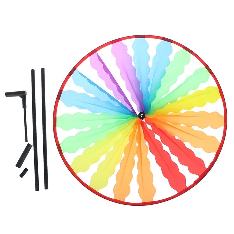 Новинка 1 шт. новый красочный Радужный тройной вращающийся Спиннер для сада ярда