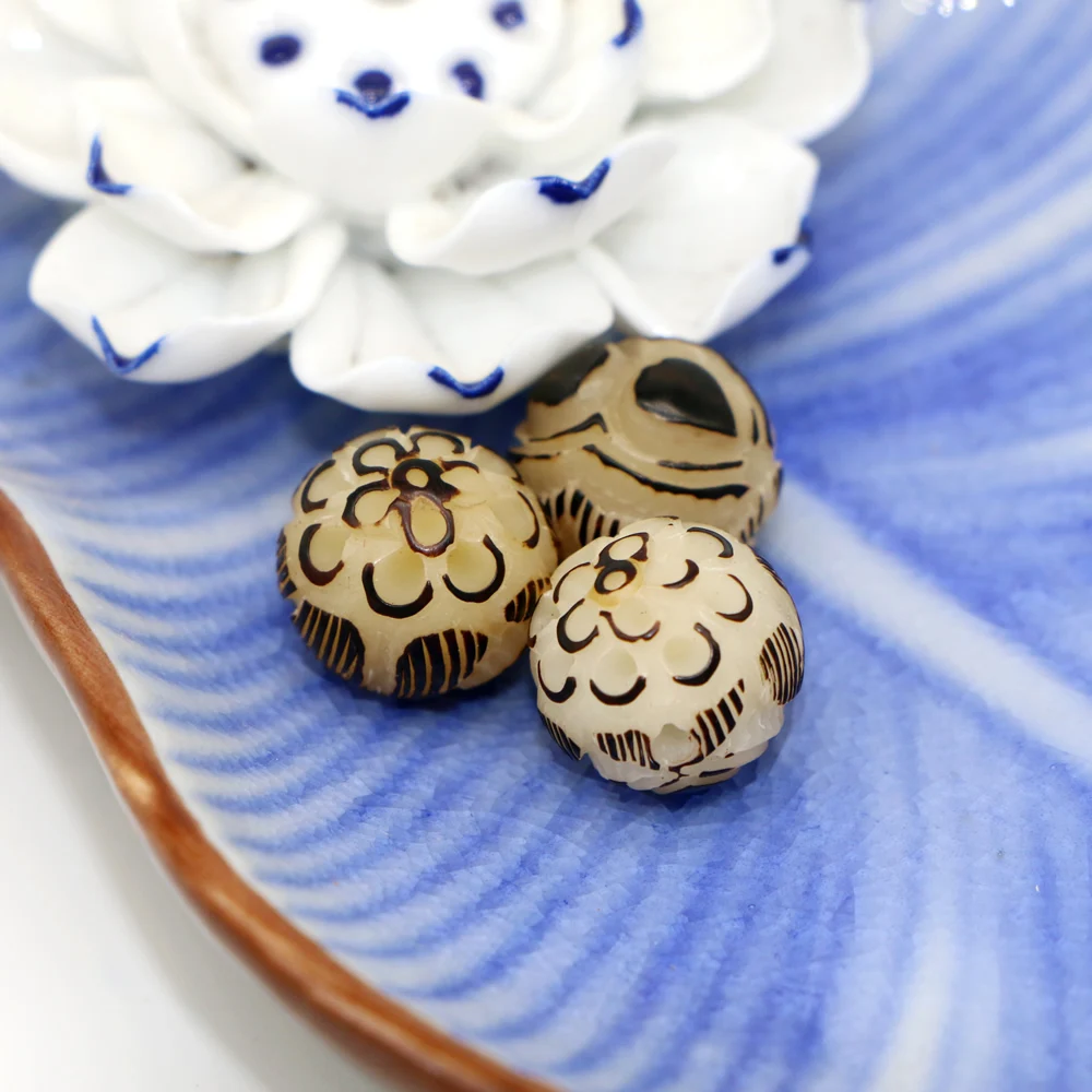 Natural White Bodhi Seed Carved peanuts Buddha beads Findings Wholesales | Украшения и аксессуары