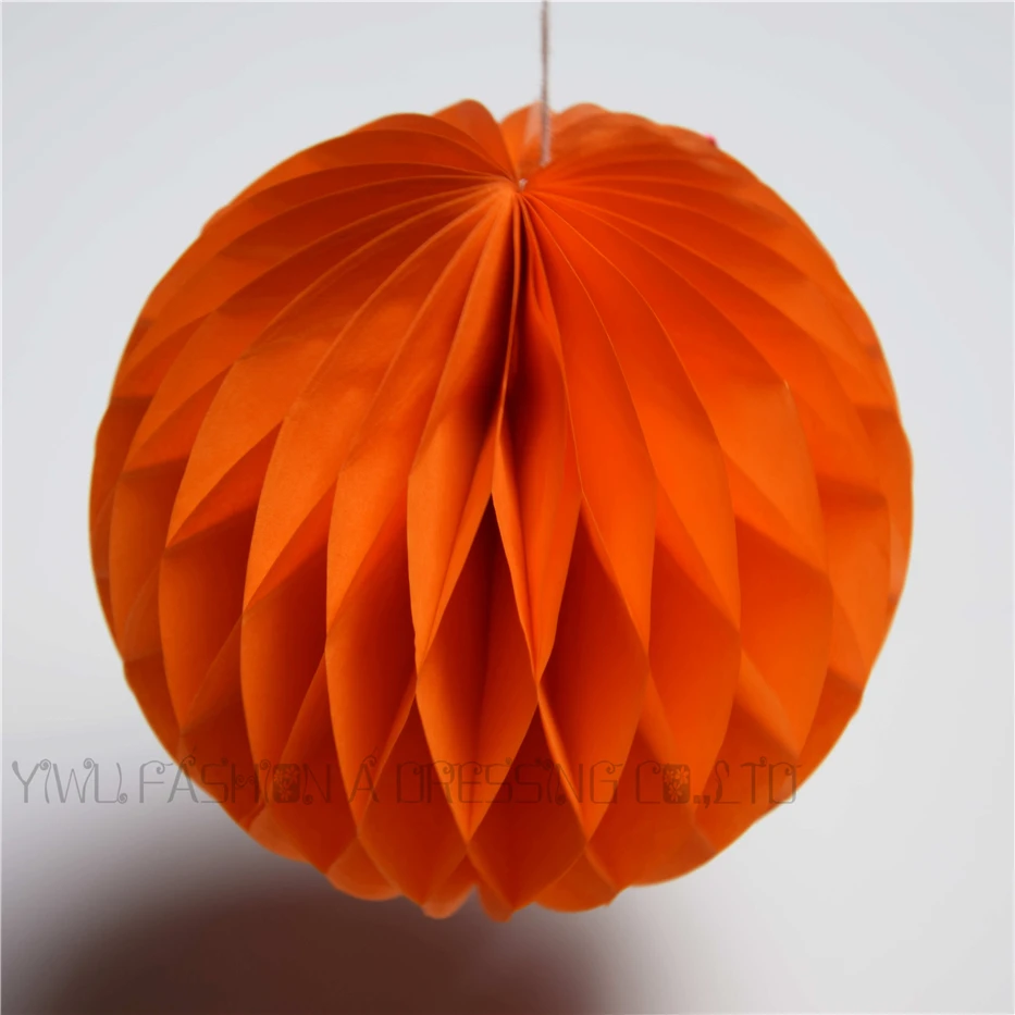 

10pcs/lot 6inch (15cm) Orange Honeycomb Paper Balls Pastel Wedding Decorations Free Shipping
