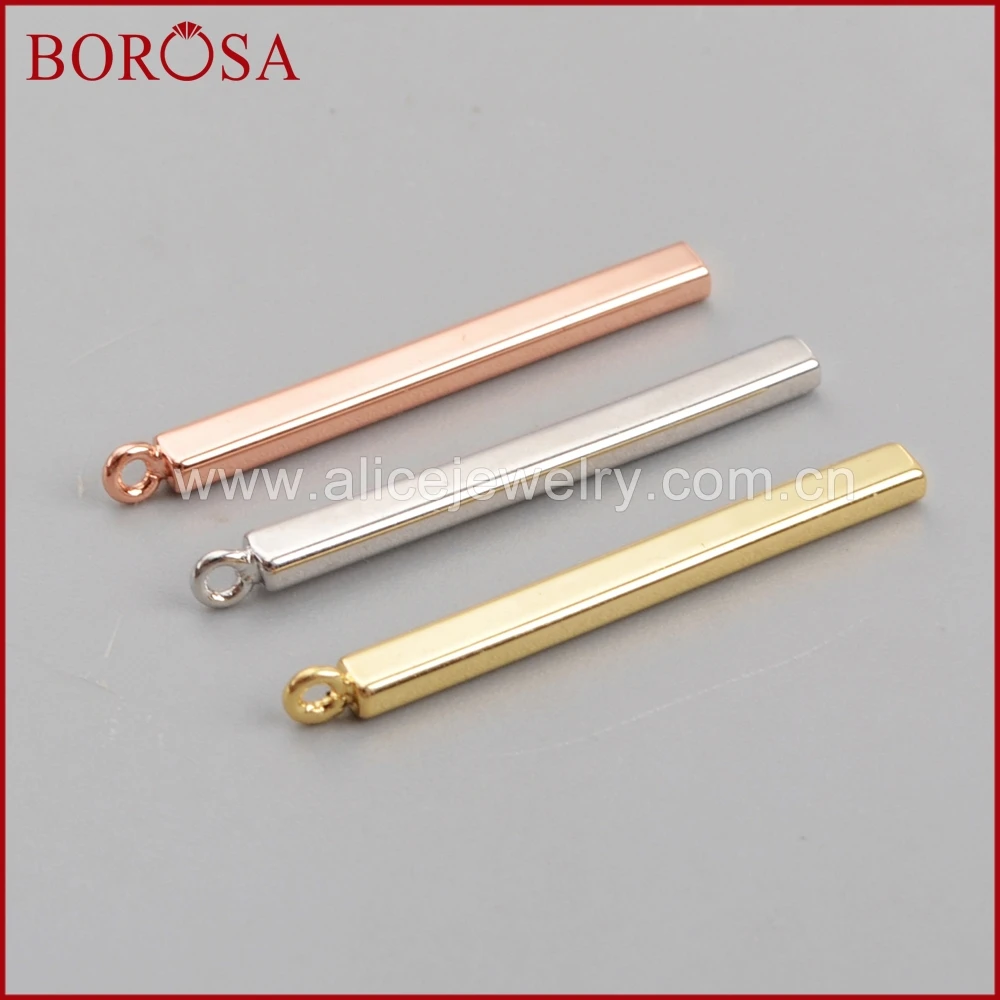 BOROSA 20 шт крошечные прямоугольные металлические подвески многоцветные