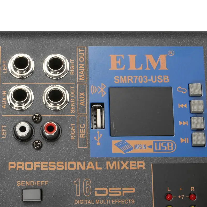 LEORY Высокое качество Профессиональный звуковой микшер 6 каналов с bluetooth USB DSP DJ Аудио Цифровой микшерный пульт для аудио караоке