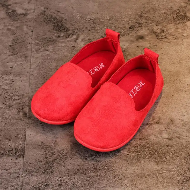 SY090Red Bekamille/Осенняя детская обувь; Повседневная модная однотонная детская обувь на плоской подошве для мальчиков и девочек; лоферы; удобные кроссовки; SY090 - Цвет: SY090Red