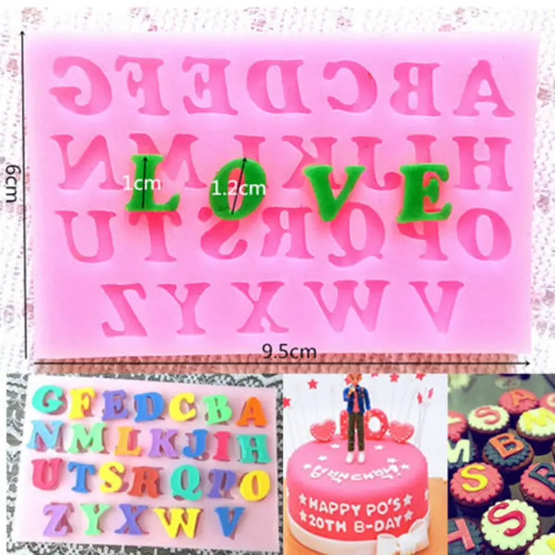 1 шт. силиконовая буква алфавита сахара Лоток Плесень Шоколад Украшение торта