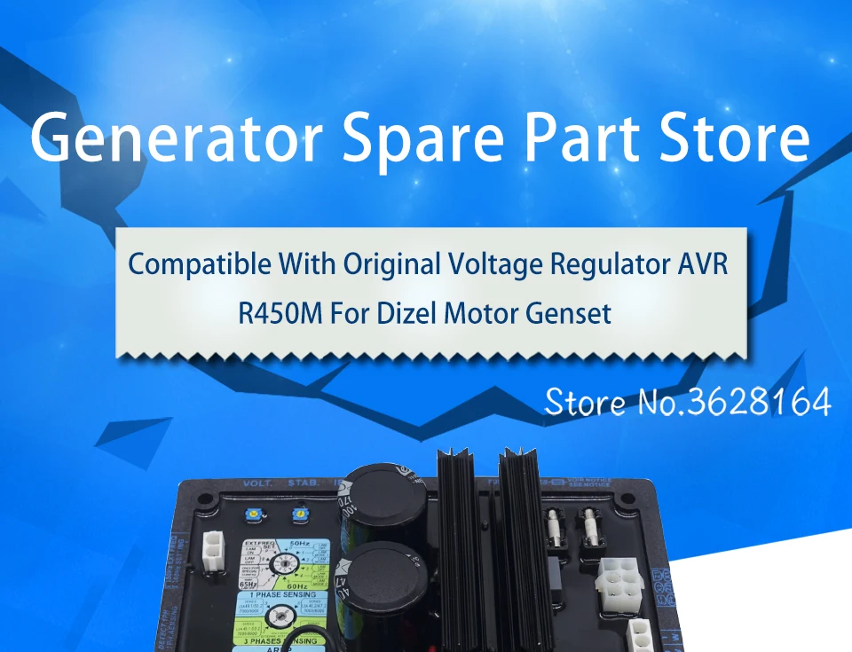 Совместим с оригинальным регулятором напряжения AVR R450M для генератора двигателя Dizel