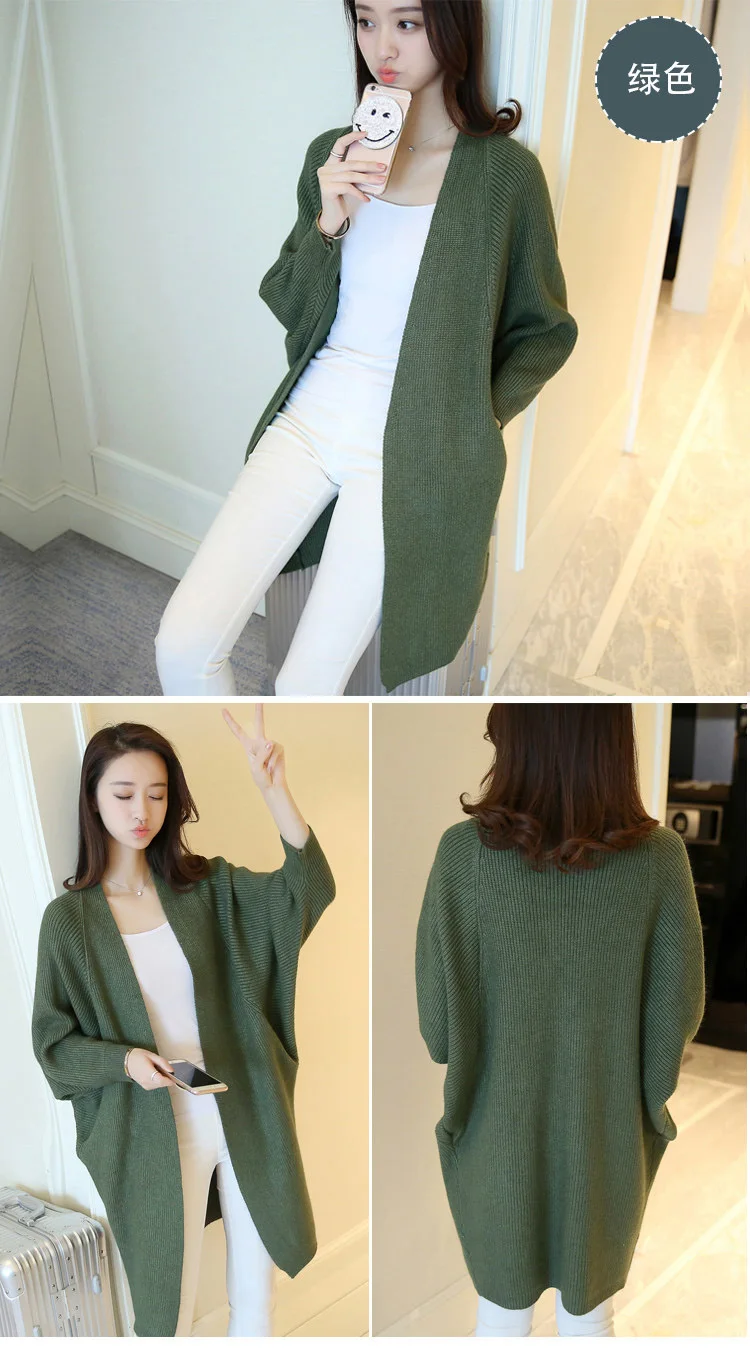 Women Long Cardigans Autumn Winter Stitch Poncho Knitting Sweater Female Over sized Shawl Cape Jacket Coat Trench Parkas