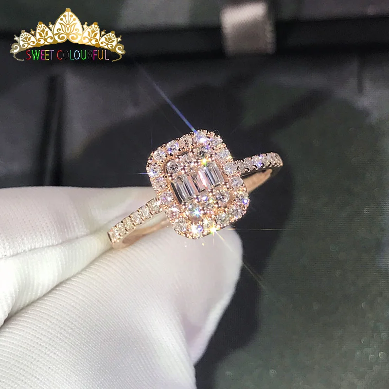100% 18K 750Au золото Moissanite бриллиантовое кольцо D Цвет VVS с национальным сертификатом MO