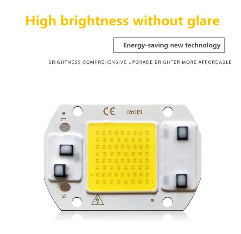 Светодиодный чип COB лампы 20 Вт 30 50 AC 110 В 220 в 230 умный IC DIY светодиодный светильник