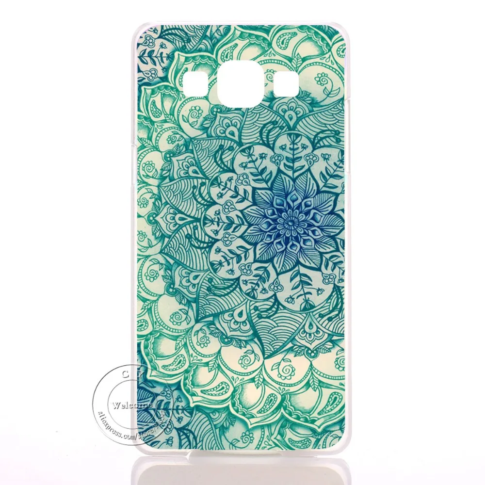 Mandala Flower Datura Floral Clear Hard Plastic Case Cover For Samsung Galaxy A3 A5 A7 A8 J1 J5 J7 2016 2017 A300 A500 A700 |