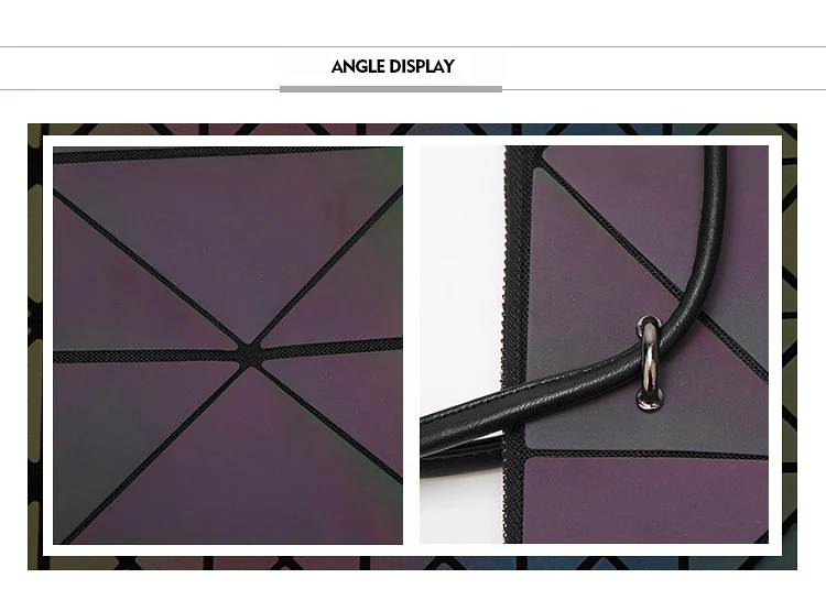 Женская светящаяся сумка, женская сумка в складку с геометрическим рисунком, модная повседневная сумка-тоут, женская сумка-мессенджер на плечо, сумка Mochila