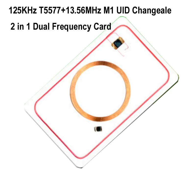 RFID двойной частоты 125 кГц T5577 и 13 56 Mhz 1K сменных маркеров UID пробельная карта Четкое