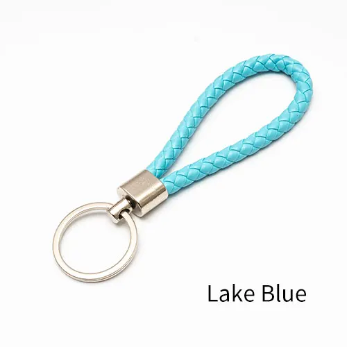 lake blue 1 шт., кожзам, плетеная веревка, брелок, сумка, подвеска, сделай сам, ювелирные аксессуары, брелок для ключей, автомобильный брелок, для мужчин и женщин, брелок - Цвет: lake blue
