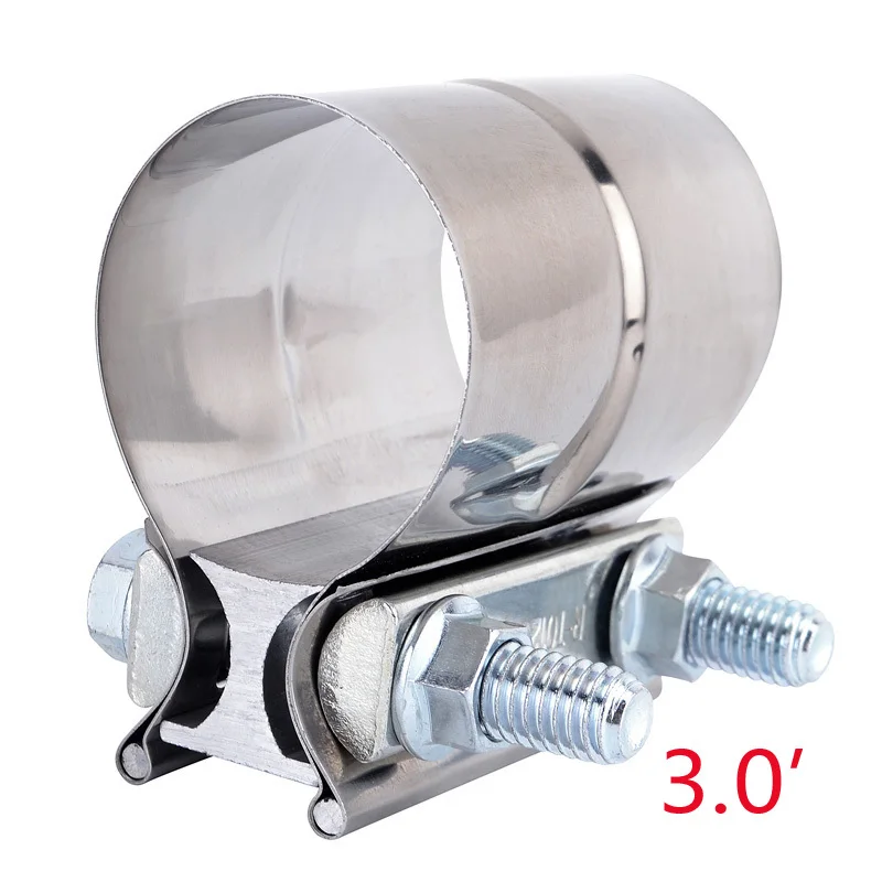 3.0Inch Evil energy Silver 2," 2,25" 2," 3,0" 4," высокопрочный редукторный переходник стыковое соединение из нержавеющей стали зажим для выхлопной трубы Комплект Универсальный - Цвет: 3.0Inch