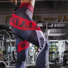 Женские леггинсы с буквенным принтом, легинсы для тренировки, высокая талия, пуш-ап, леггинсы Mujer, леггинсы для фитнеса, женские дышащие тонкие штаны