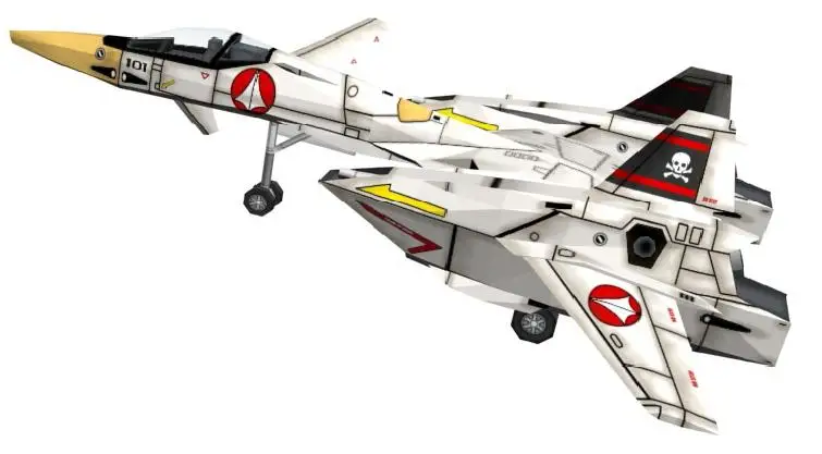 Robotech Super Space-time Fortress VF4 самолет Бумажная модель игрушки
