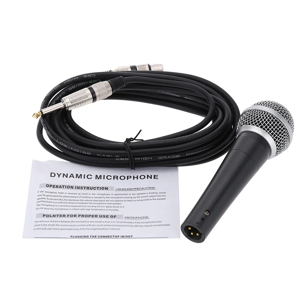 

Professional Handheld Microphone Mic Wired Dynamic Mic Microphone with Cable Electronic Musical Instruments