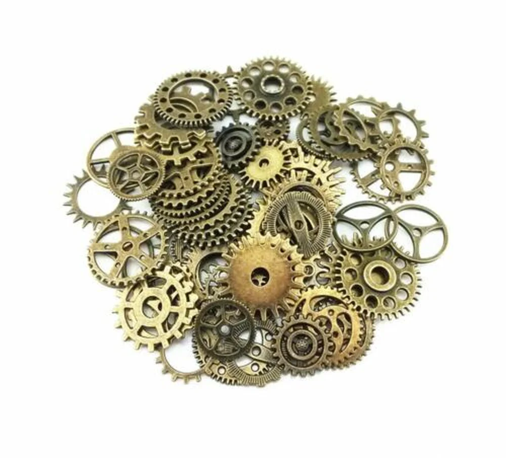 20 шт бронзовые детали для часов в стиле стимпанк Cyberpunnk Cogs Gears DIY ювелирные изделия для рукоделия