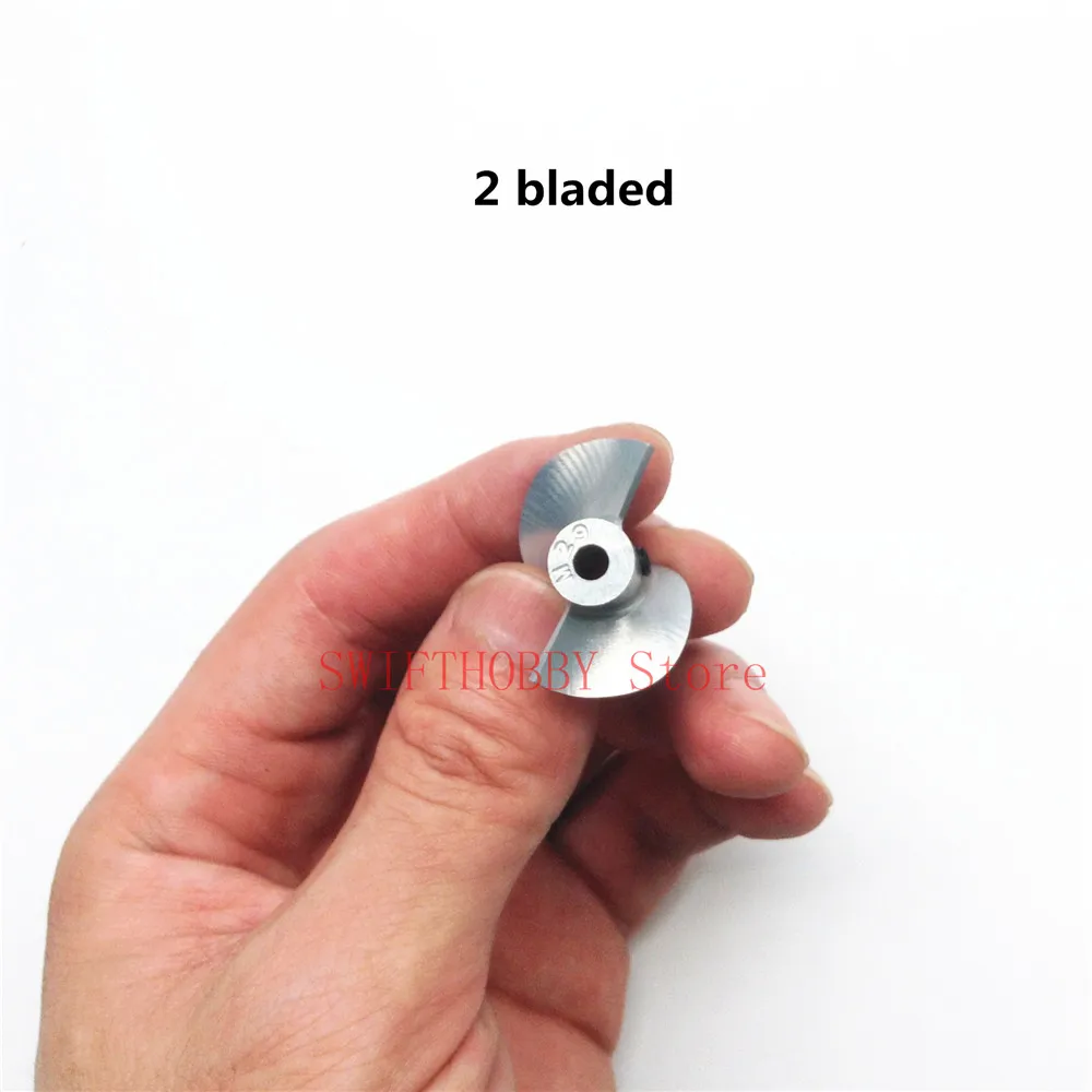 2 bladed 2 bladed 4 bladed 29mm CNC propeller Speed Boat Water Jet Pump Injector Water Thruster for RC Boats Turbo Jet Part - Цвет: 2 bladed