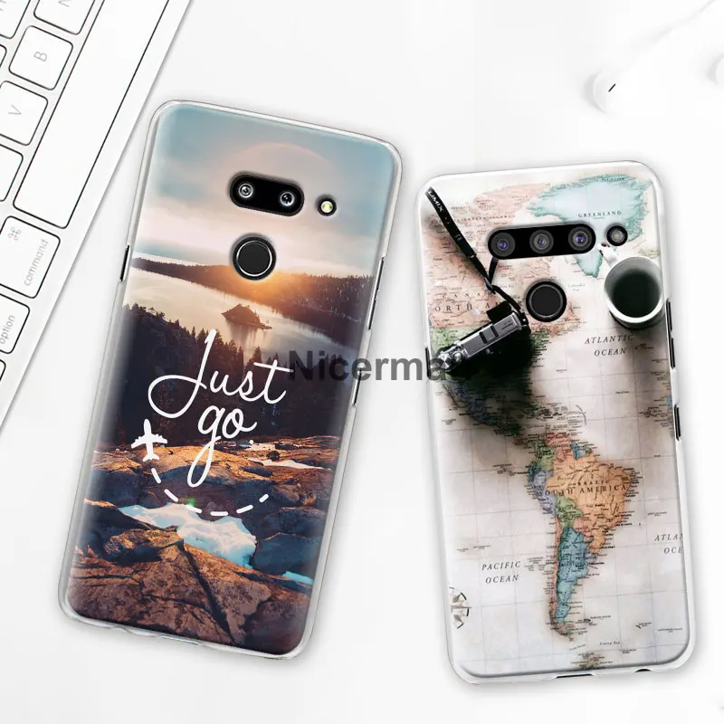 Чехол для телефона LG G6 G7 Plus G8 ThinQ V40 V50 ThinQ жесткий чехол из поликарбоната карта мира план путешествий Чехол Coque Capa