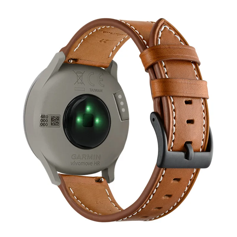 20 мм ремешок для часов Garmin vivomove HR/Vivoactive 3 ремешок из натуральной кожи Vivoactive3 музыка/Forerunner 245 браслет