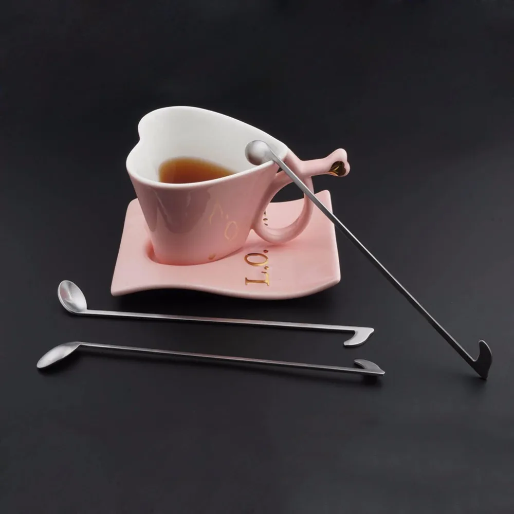 Мини десерт из нержавеющей стали в виде музыкальных нот|coffee spoon|spoon cocktailcoffee tea spoon |