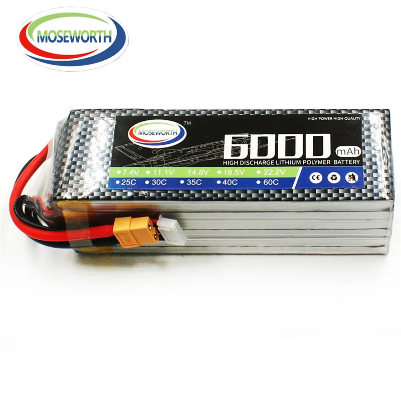 Аккумулятор Lipo 5S 18 5 в 6000 мАч 30C для радиоуправляемого дрона самолета вертолета