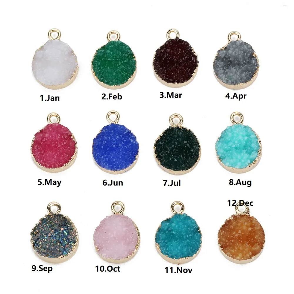 Персонализированные подарки на день рождения Dainty Druzy 14 k позолоченный Druzy кулон ожерелье/Druzy необработанный драгоценный камень ожерелье для мамы подружки невесты