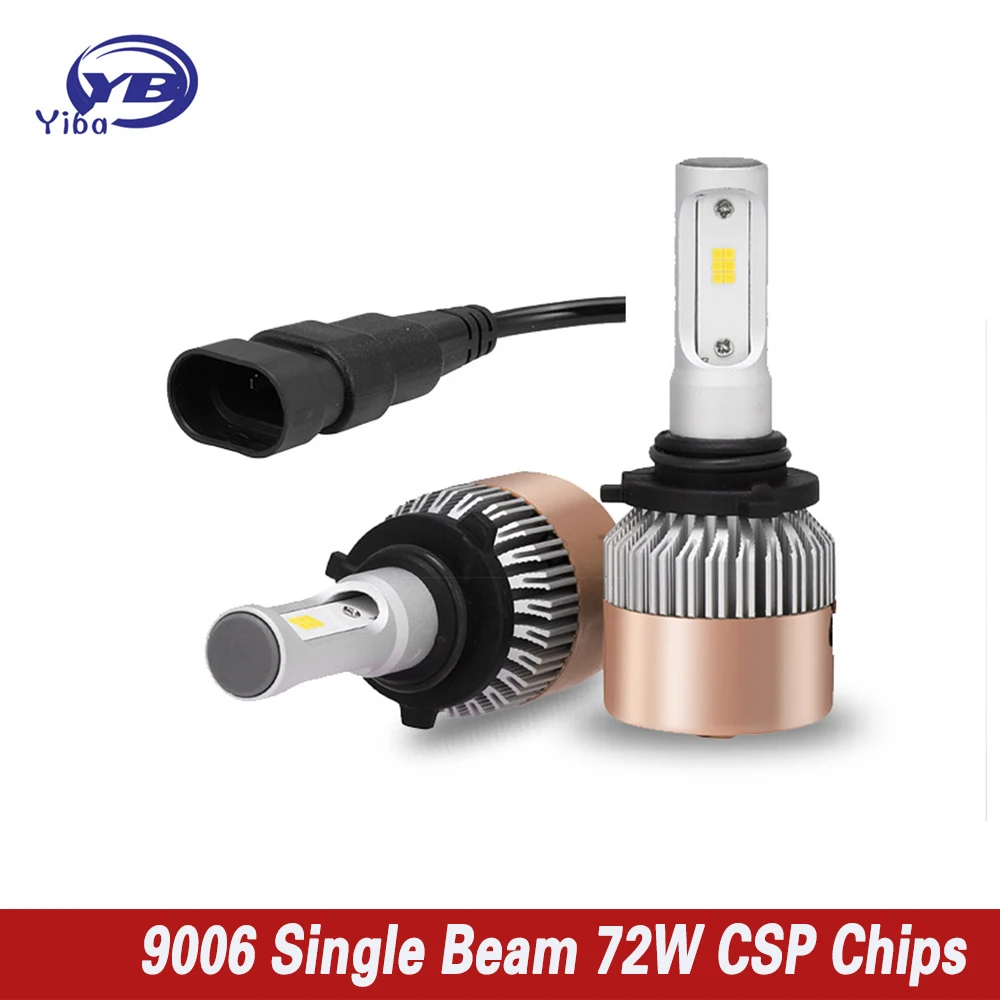 9006 LED 72 w/pair автомобиль светодиодные фары лампа 6500 К 8000lm csp чипы автомобильной