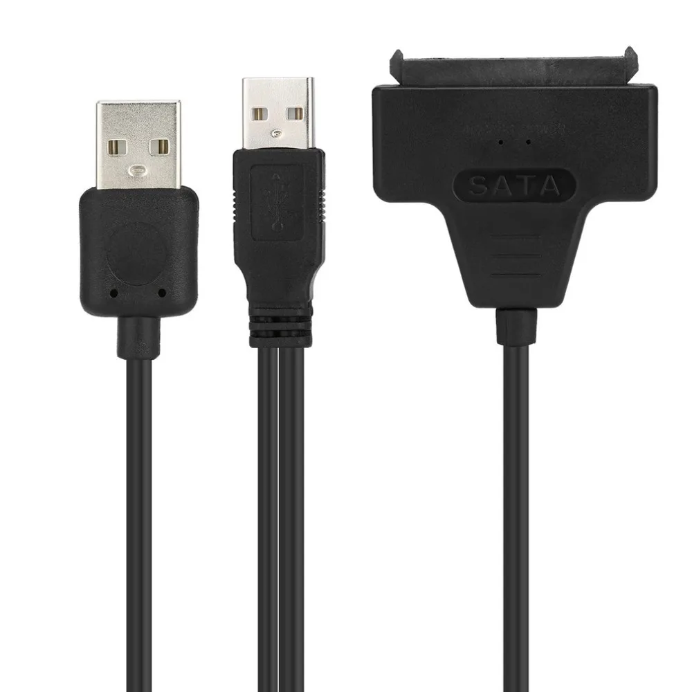1 шт. черный свет Pin Кабель-адаптер USB 2 0 на SATA 7 + 15 22 для 5 &quotHDD жесткий диск с кабель