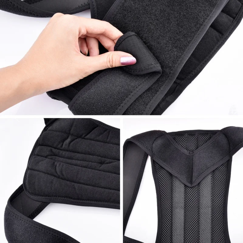 

Adult men and women protect the back fixed belt with support steel plate posture hunchback correction belt
