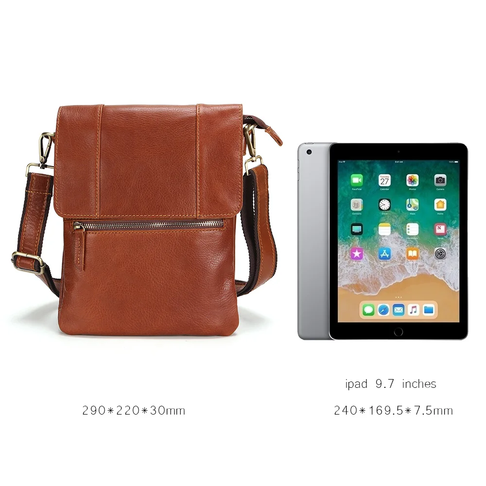 100% кожаная винтажная модная мужская сумка Повседневная Деловая