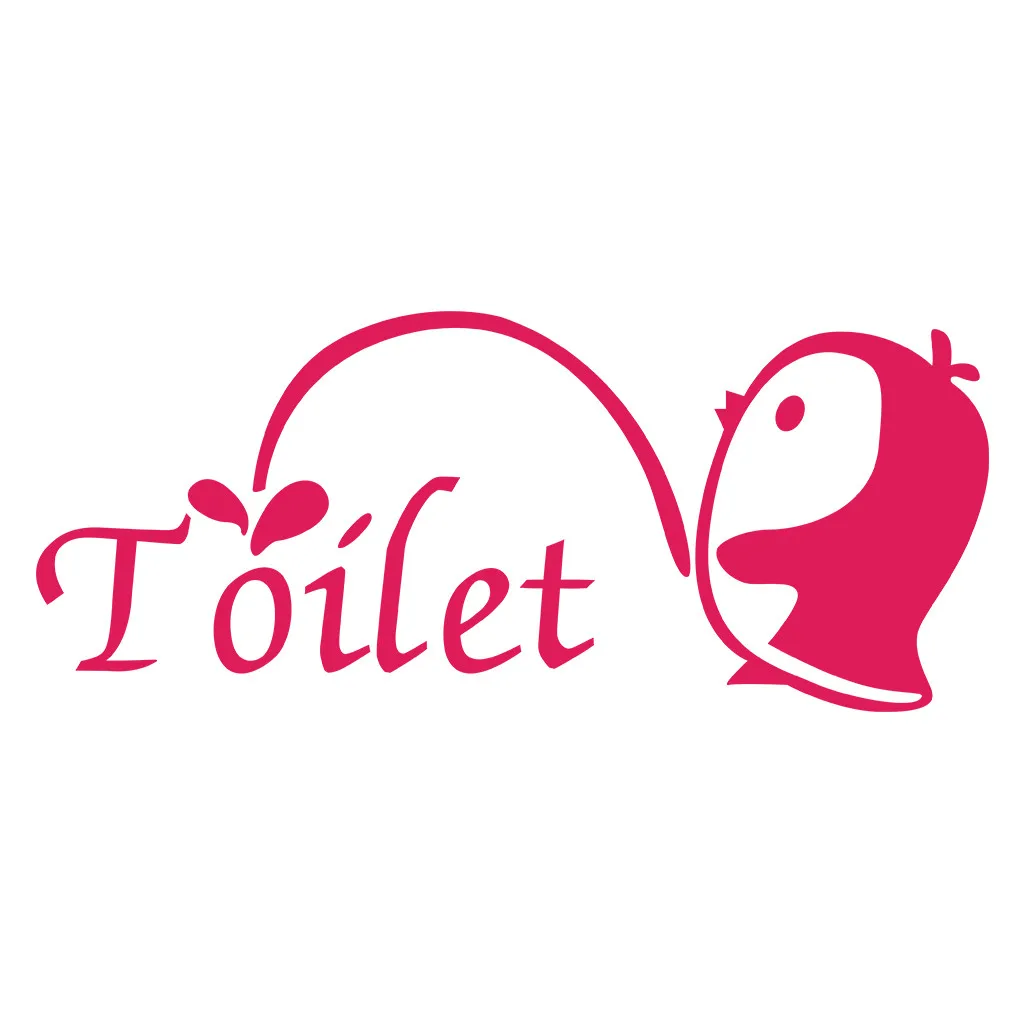 Cute Penguin Urinal Toilet Sticker PVC moisture-proof Bathroom Decoration Home Cartoon Applique Creative Wall | Дом и сад