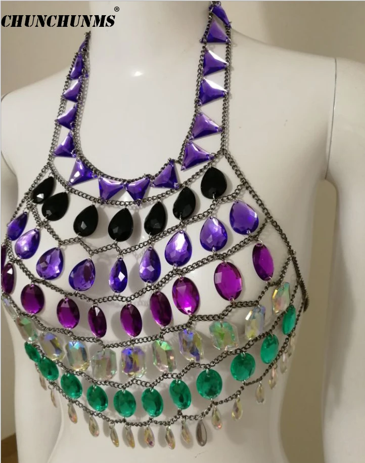 

2018 Club Night Rhinestone Patchwork Women Top Sexy Hollow Out Sleeveless Beading Female Tee Tops Crystal Halter Top T17