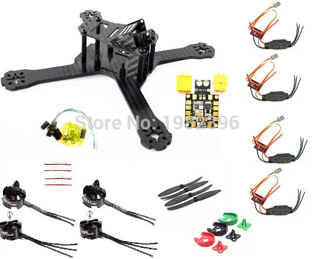 

FPV QAV-X 214mm FPV quadcopter 5030 V2 Controle de PDB 2204 2300kv motor 12A ESC XT60 cross racing QAV-X 214