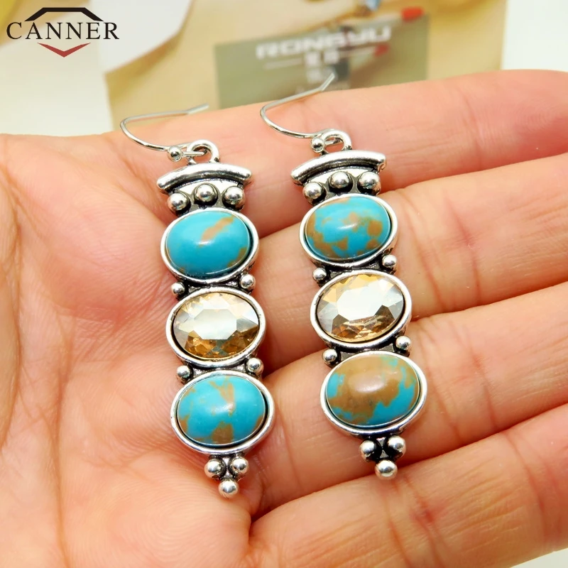 Женские винтажные длинные серьги CANNER богемные Висячие/висячие с геометрическим