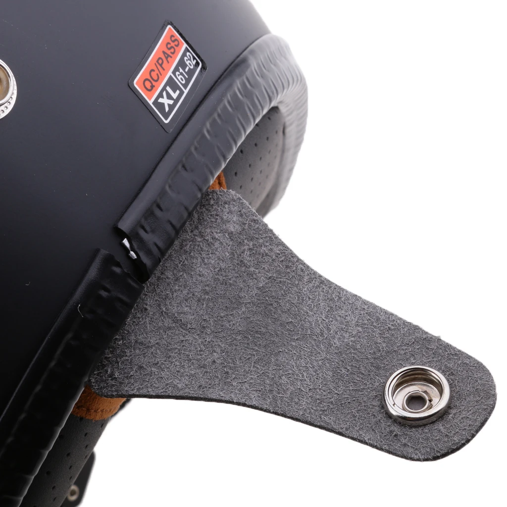 

ABS 3/4 Open Face Vintage Motorcycle Motorbike Helmet With Sun Visor Flat Black Antique Motorcycle Helmet Protective Gears