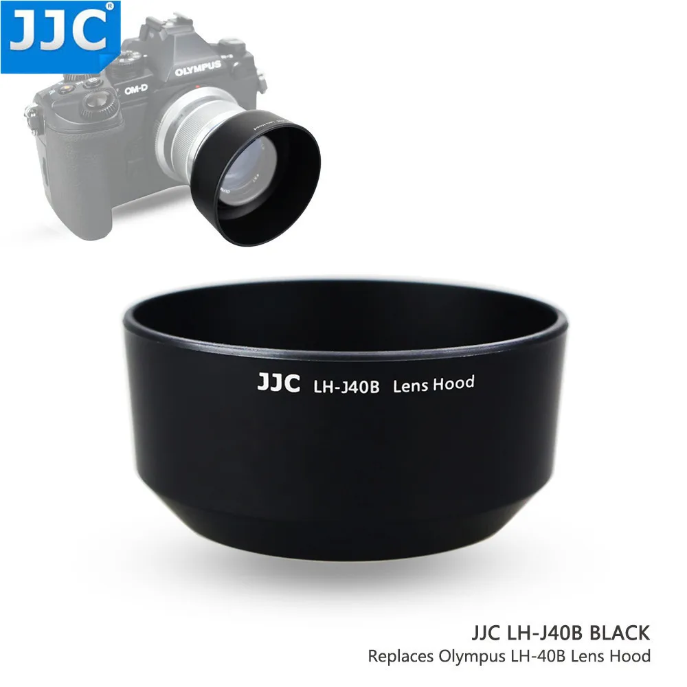 JJC LH-J40B черная Серебристая профессиональная бленда для объектива Olympus M. ZUIKO DIGITAL 45 мм 1:1. 8 заменяет бленду Olympus LH-40B