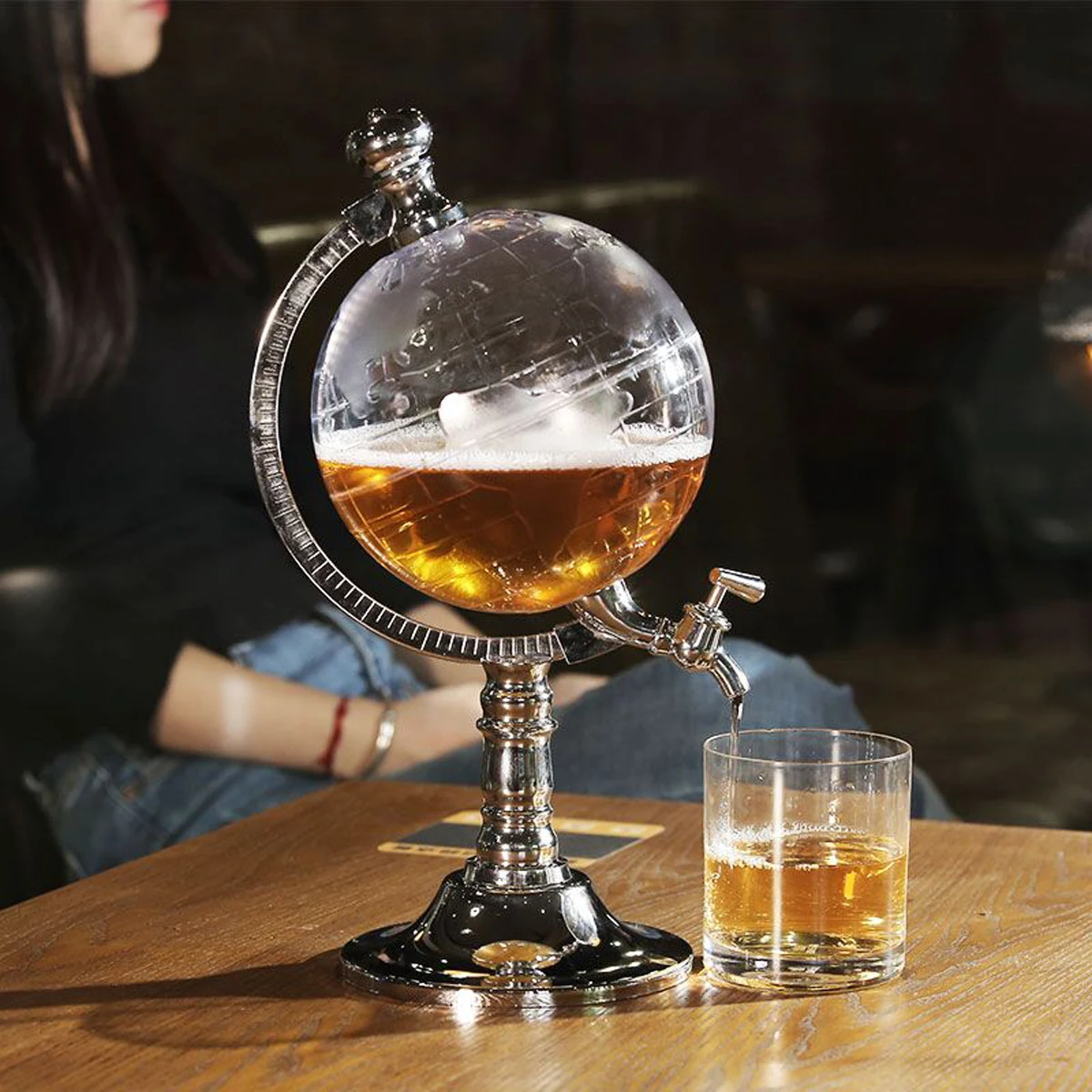 1.5L Мини глобус вино Pourer Винный Стеллаж диспенсер барная посуда Пивной Напиток спирт разлив машина Бар Инструмент