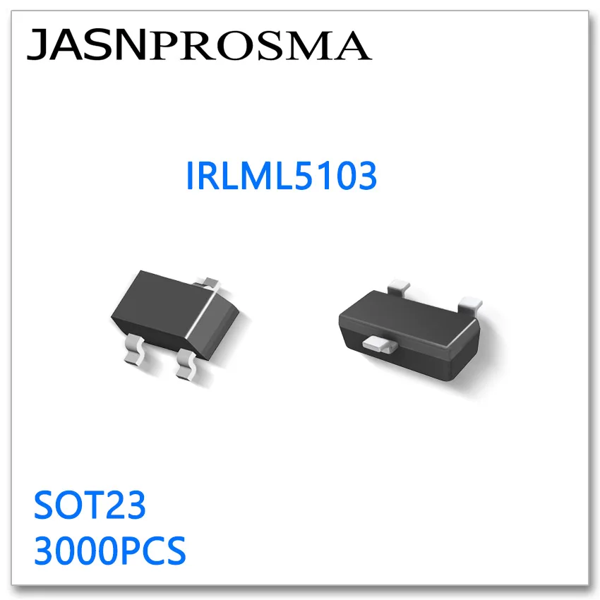 JASNPROSMA IRLML5103 SOT23 3000 шт P-Channel 20 V 30 Высокое качество сделано в Китае IRLML 5103 |