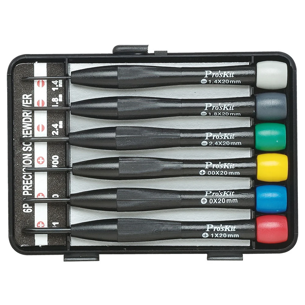 Горячая Pro'sKit 8PK-2061 6 шт. Набор прецизионных отверток крестовая отвертка+ отвертка для ремонта компьютера телефона часов ручной инструмент