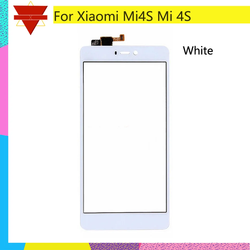 

10pcs\lot Original Mi4S Front Panel 5.0" For Xiaomi Mi4S Mi 4S M4S Touch Screen Sensor LCD Display Digitizer Front Outer Glass