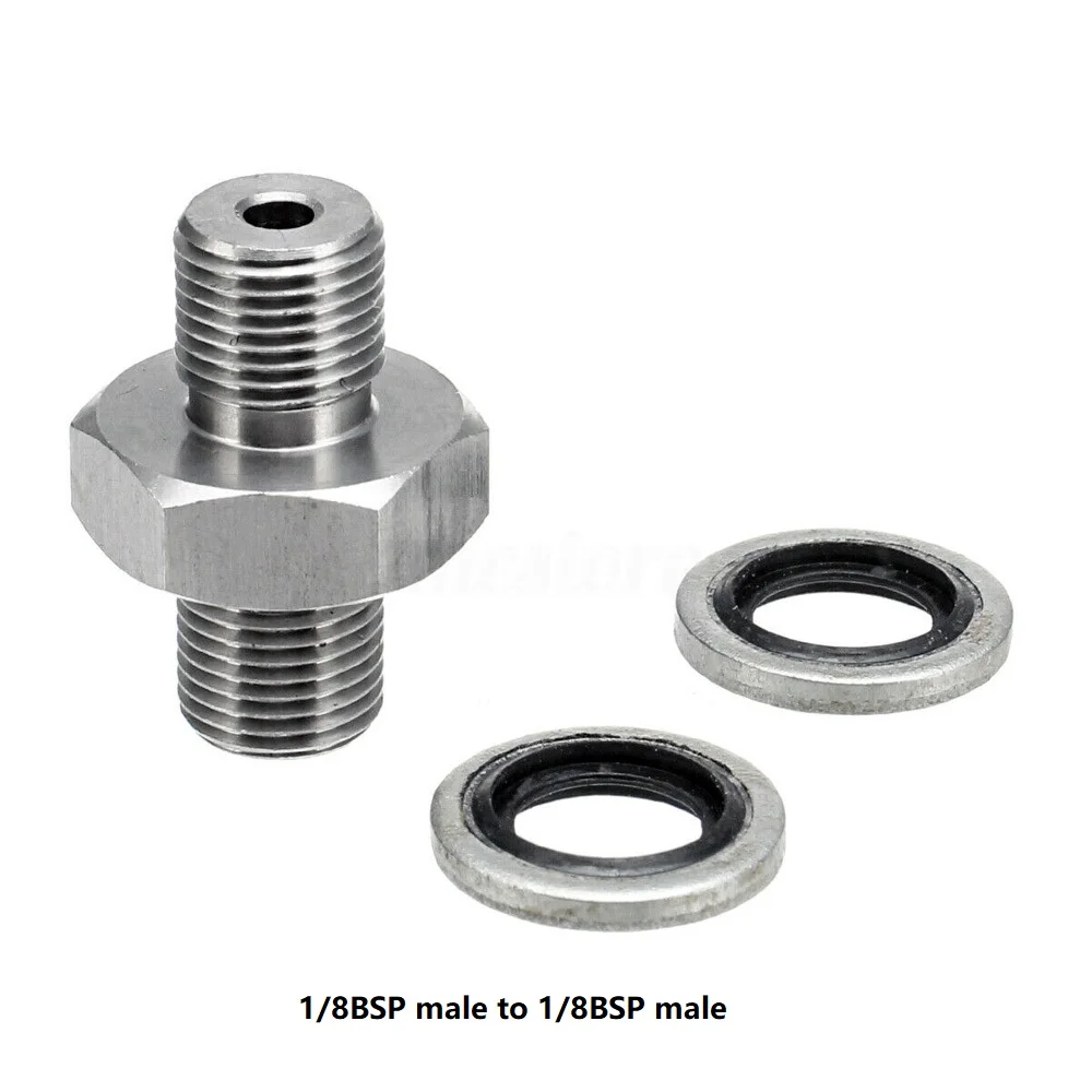PCP Air Gun Rifle Charging Hose Adaptor Fitting Male 1/8BSP to 1/8BSP,1/8BSP to 1/4BSP